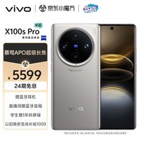 vivo X100s Pro 16GB+512GB 钛色 蓝晶×天玑9300+ 蔡司APO超级长焦 等效5400mAh蓝海电池 拍照AI手机