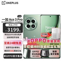 一加Ace 3 Pro  第三代骁龙 8 芯片ace3pro  6100mAh 冰川电池 Ace3升级版 AI智能游戏手机 一加手机 绿野素青 16GB+512GB 官方标配