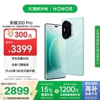 荣耀300 Pro 单反级雅顾人像 荣耀绿洲护眼屏 12+512 茶卡青 5G AI 新款 拍照手机 国家补贴
