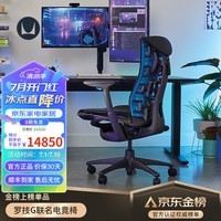 赫曼米勒(HERMAN MILLER) xLogitechx罗技G联名Embody电竞椅 人体工学椅 电脑椅久坐不累 青蓝色
