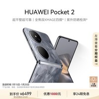 HUAWEI Pocket 2 超平整超可靠 全焦段XMAGE四摄 12GB+256GB 大溪地灰 华为折叠屏鸿蒙手机