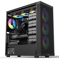 半岛铁盒(PADO)F20 黑色 多硬盘位散热台式机电脑主机箱(12机械硬盘位/2固态硬盘位/支持EATX主板)