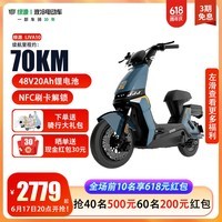 绿源（Luyuan）绿源新品新国标电动自行车LIVA10 48V20A锂电池 男女代步电瓶车 波塞冬蓝