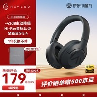 嘿喽（Haylou）【限时补贴】S30主动降噪头戴式耳机 小金标蓝牙5.4无线耳机手机笔记本电脑听歌通话电竞游戏耳麦