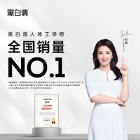 黑白调P1人体工学椅电脑椅办公椅子人工力学座椅久坐电竞椅学习椅家用 P1-标准【固定扶手+145°后仰】