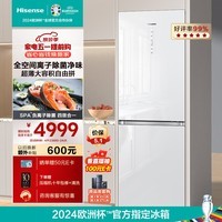 海信（Hisense）双门二门冰箱415升超薄嵌入式 无霜冰箱一级能效 保鲜变频BCD-415WTDGVBPIS1白色