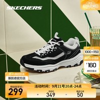 斯凯奇（Skechers）熊猫鞋丨男秋季透气休闲小白鞋复古经典潮流老爹鞋时尚运动休闲鞋 黑色/白色/BKW/8790092 42