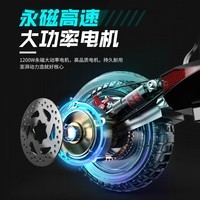 永久电动滑板车便携两轮代步车电瓶车迷你小型代驾折叠电动车锂电池 36V黑/7重减震数/30-40KM