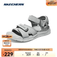 斯凯奇Skechers魔术贴运动凉鞋子男潮外穿缓震防臭鞋子229097