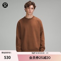 lululemon丨Steady State 男士圆领卫衣 透气 LM3ERXS 烤布朗尼 L