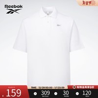 Reebok锐步官方男女复古运动户外休闲舒适百搭短袖Polo衫 23RMS401U100 A/2XL