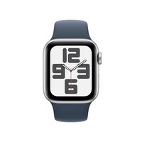 Apple/苹果 Watch SE 2023款智能手表GPS款40毫米银色铝金属表壳风暴蓝色运动型表带S/M MRE13CH/A