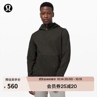 lululemon丨Welterweight 男士拉链连帽衫 LM3CI4S 杂色深橄榄绿/黑 M