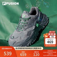 FILA FUSION斐乐女鞋BIANCO老爹鞋季新款硬糖鞋休闲鞋厚底运动鞋女 神秘灰/城堡灰-FC 37.5