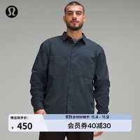 lululemon丨Poplin 男士宽松款府绸长袖衬衫 LM3F41S 海军蓝 M