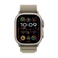 Apple/苹果 Watch Ultra2 智能手表GPS+蜂窝款49毫米钛金属表壳橄榄色高山回环式表带大号MRFK3CH/A