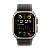 Apple/苹果 Watch Ultra2 智能手表GPS+蜂窝款49毫米钛金属表壳蓝配黑色野径回环式表带S/M MRFQ3CH/A