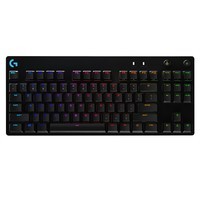 罗技（G）G PRO 游戏机械键盘 有线键盘 87键紧凑设计 RGB多彩炫光 GPRO机械键盘 C轴 类青轴 
