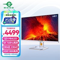 泰坦军团32英寸4K QD量子点-MiniLED 2304区 HDR1000 160Hz内置音箱10.7亿色 KVM IPS电竞显示器P32A6V PRO