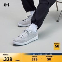 安德玛（UNDERARMOUR）Official男子绒面革运动休闲鞋板鞋3028632 光晕灰100 41