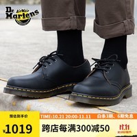 马丁（DR.MARTENS）1461 Nappa女款秋舒适百搭通勤哑光软皮黑色单鞋 黑色 37