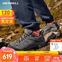 迈乐（Merrell）户外减震徒步鞋MOAB3 GTX防水低帮透气轻量舒适耐磨防滑登山鞋 J035799 灰（男） 41