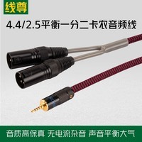 线尊（XIANZUN） SX180发烧级4.4转双卡农音频线2.5mm平衡一分二XLR头功放音响线 2.5mm平衡一分二卡农公 (常规版) 5米