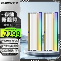 光威（Gloway）96GB(48GBx2)套装 DDR5 6400 台式机内存条 神策RGB系列 海力士M-die颗粒 CL32 适配黑神话悟空