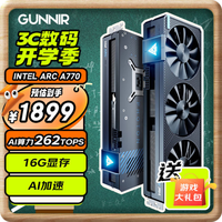 蓝戟（GUNNIR）Intel Arc A770 Photon 16G OC 2400MHz GDDR6超频版 电脑视频剪辑设计独立游戏显卡