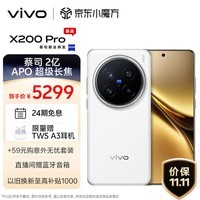 vivo X200 Pro 12GB+256GB 白月光 蔡司2亿APO超级长焦 蓝晶×天玑9400 6000mAh蓝海电池 拍照 AI 手机