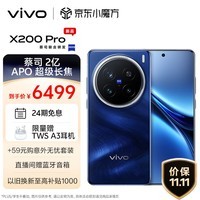 vivo X200 Pro 16GB+1TB 宝石蓝 蔡司2亿APO超级长焦 蓝晶×天玑9400 6000mAh蓝海电池 拍照 AI 手机