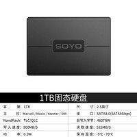 梅捷（SOYO） 1TB SSD固态硬盘 SATA3.0接口 高速 低耗能 1TB固态+SATA线+螺丝