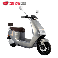 五星钻豹电动车72V20AH电动摩托车外卖电瓶车1200W大功率新款牛系电摩 N6 炫彩天宇灰/亮光帝金/金属钛银