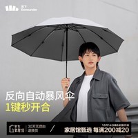 蕉下（beneunder）全自动雨伞三折防风加固折叠伞薄影灰