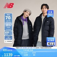 NEW BALANCE NB官方24新款外套男款潮流时尚休闲百搭连帽羽绒服 BK AMJ43355 L