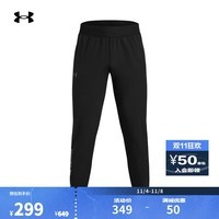 安德玛（UNDERARMOUR）Storm男子梭织跑步运动长裤1365622 黑色002 L