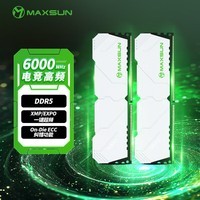 铭瑄(MAXSUN) 32GB(16GBX2)套装 DDR5 6000 台式机内存条 W5机甲暴风系列马甲条