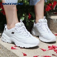 斯凯奇（Skechers）小白熊丨老爹鞋女秋季新款透气复古潮流休闲学生跑步运动鞋小白鞋 黑标小白熊/WBK 36.5