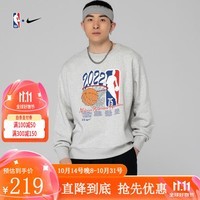 NIKE耐克Team31 Courtside春秋男士针织衫外套运动卫衣舒适NBADH9183 灰色 S