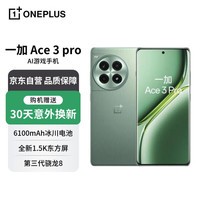 一加Ace3 Pro 16G+256G 绿野素青 第三代骁龙 8 旗舰芯片 6100mAh 冰川电池 AI智能游戏手机【赠服务】