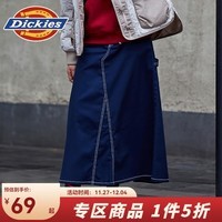 dickies半身裙 女士 宽松多口袋撞色压线长款半身裙 9515 深藏青色 XS