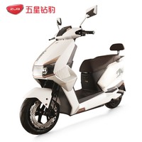 五星钻豹电动车2000W高速电动摩托车72V35AH长续航电瓶车外卖车 X3 新款 繁星白(卡秀)/亮光帝金