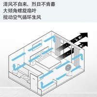 澳柯玛（AUCMA） 电风扇空气循环扇家用台扇换气扇小型台式风扇桌面智能遥控涡轮对流式电扇落地扇 机械款＋1.2M线/广角摇头【白色】