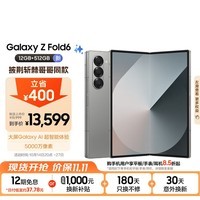 三星Samsung Galaxy Z Fold6 大屏AI手机 折叠屏手机 披荆斩棘哥哥同款 游戏手机 12GB+512GB 星夜银