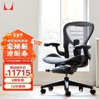 赫曼米勒（HERMAN MILLER）Aeron人体工学椅 座椅 电脑椅 办公椅 石墨色 大号 送礼佳选