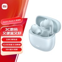 小米（MI）Redmi Buds 6 青春版 入耳式蓝牙耳机 42dB降噪 小米华为苹果手机通用 雨雾蓝