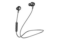 兰士顿 蓝牙耳机挂脖式运动跑步 磁吸入耳式高清通话 适用于苹果vivo华为oppo小米手机无线耳麦 L17B黑色