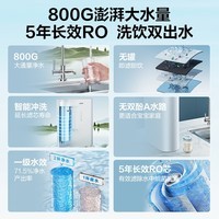 苏泊尔（SUPOR）【国家补贴】净水器家用净水机净饮机800G厨下式净水器过滤器直饮机5年RO反渗透2.2L/分无罐DR80