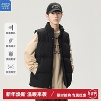 真维斯（Jeanswest）2024年冬季新款保暖棉马甲冬季外穿背心百搭棉服男款衣服 MJ908-黑色 2XL