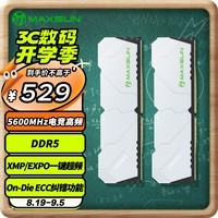 铭瑄(MAXSUN) 32GB(16GBX2)套装 DDR5 5600 台式机内存条 W5机甲暴风系列马甲条